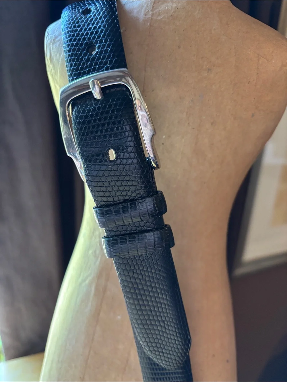 Genuine lizard, CALE men’s belt